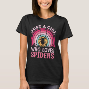 Vintage Retro Spinne Nur Ein Mädchen Das Spinne L T-Shirt