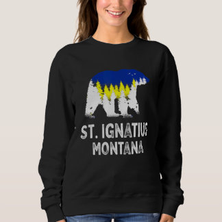 Vintage Retro St Ignatius Montana Grizzlybär Mt Sweatshirt