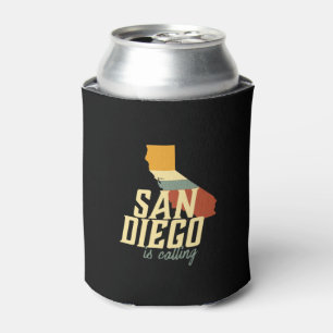 Vintage Retro Stadtplan San Diego Kalifornien USA Dosenkühler