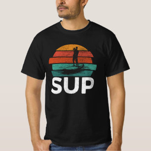 Vintage Retro-Standauflage - Paddelsurfboard aufse T-Shirt