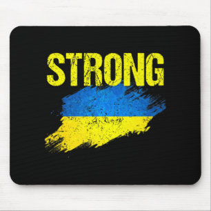 Vintage Retro Starke Ukraine Ukrainische Flagge Mä Mousepad