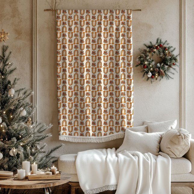 Vintage Retro Stay Groovy Rostorange Decke (Vintage Retro Stay Groovy Rusty Orange Blanket)