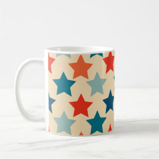 Vintage Retro Sterne Hippie Boho Funky Farbige Kaffeetasse