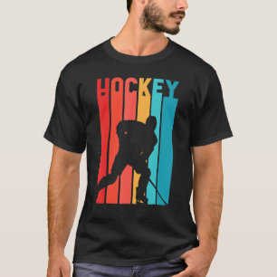 Vintage Retro Stil Eishockeyspieler Trainer Fans T-Shirt
