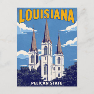 Vintage Retro-Stil Louisiana St. Louis Kathedrale Postkarte