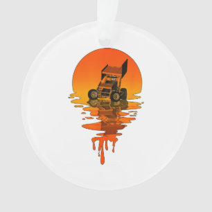 Vintage-Retro-Stil-Sprint-Car-Rennen Ornament