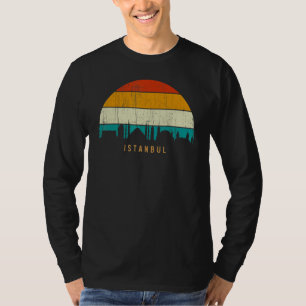Vintage Retro-Stil Stadt Türkei Skyline Stadtansic T-Shirt