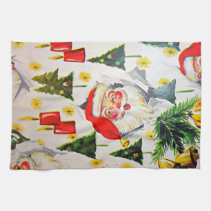 Vintage Retro Stil Weihnachten Küchentuch Santa