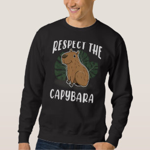 Vintage Retro-Stilfterin respektiert Capybara Sweatshirt