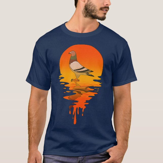 Vintage Retro-Stiltaube T-Shirt (Vorderseite)