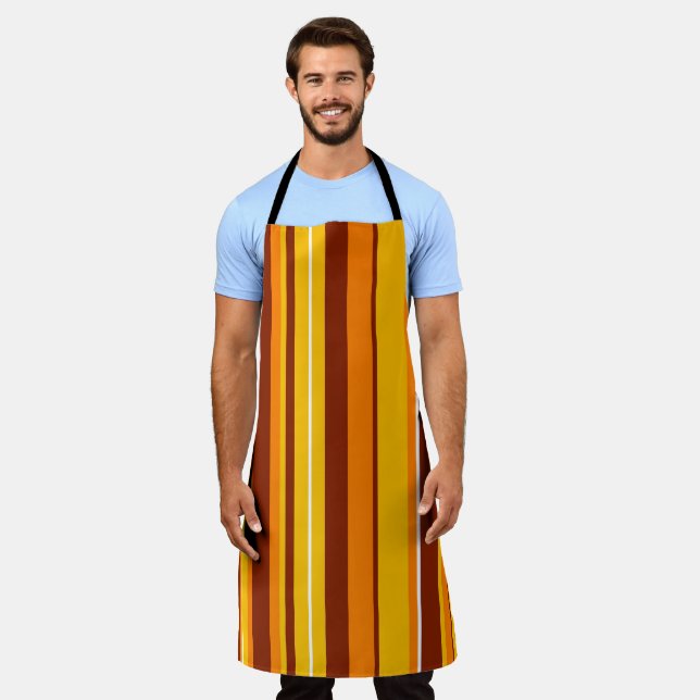 Vintage Retro-Streifen Schürze (Getragen)