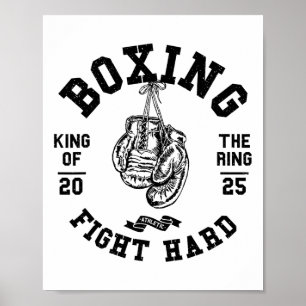 Vintage Retro Style Boxhandschuhe King Of The Ring Poster