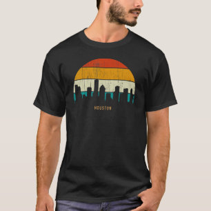 Vintage Retro Style City in Texas skyline City ska T-Shirt