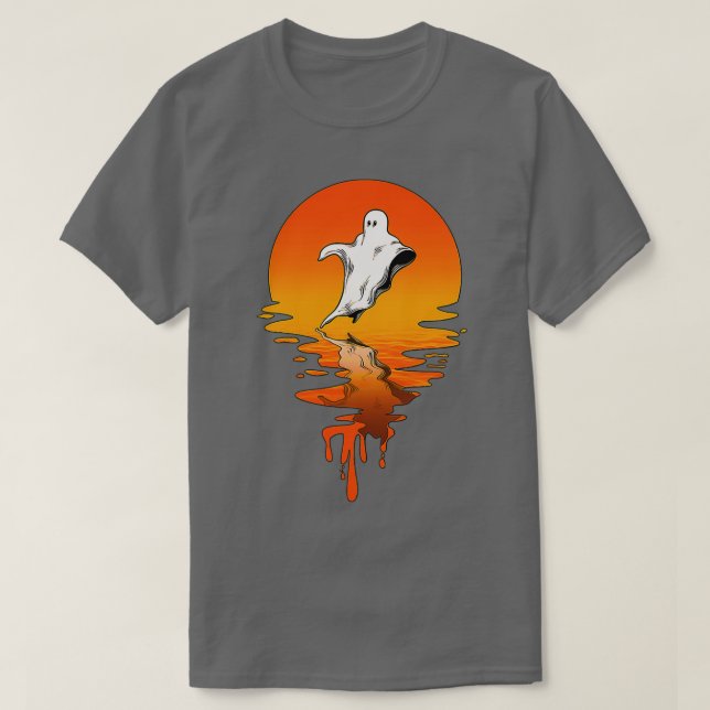 Vintage Retro Style Ghost-Jagd T-Shirt (Design vorne)
