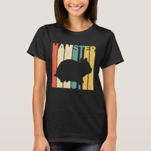 Vintage Retro Style Hamster Silhouette T-Shirt