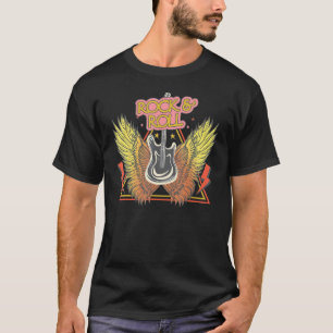 Vintage Retro Style Rock & Roll Musik Mit Flügeln T-Shirt