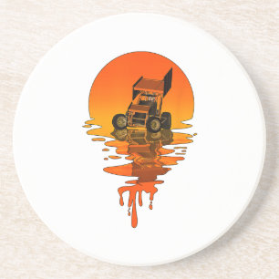 Vintage Retro-Style Sprint Car Racing Getränkeuntersetzer