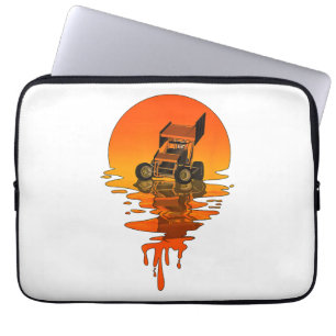 Vintage Retro-Style Sprint Car Racing Laptopschutzhülle
