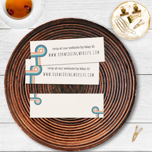 Vintage Retro Style Wedding RSVP Website Cards (Von Creator hochgeladen)