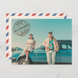 Vintage Retro Stylist Foto Hochzeit Postkarte