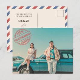 Vintage Retro Stylist Foto Hochzeit Postkarte