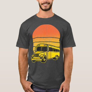 Vintage Retro Sun School Busfahrer Schülergeschenk T-Shirt