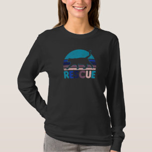 Vintage Retro Sunset Rescue Cat Adoption T-Shirt