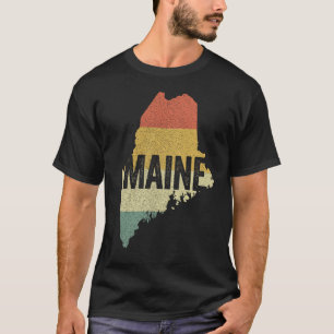 Vintage Retro Sunset Staat Karte verwalten T-Shirt