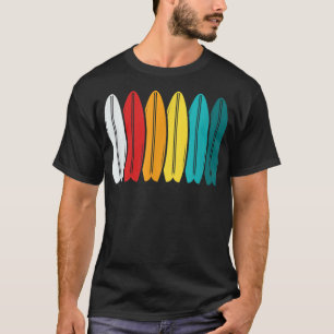 Vintage Retro-Surfboards Sommerurlaub am Strand T-Shirt