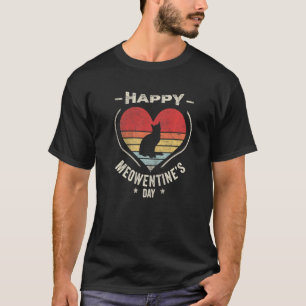 Vintage Retro Süße Katze Valentinstag 1 T-Shirt