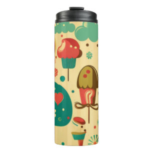Vintage Retro süßes Design für Kinder Thermosbecher