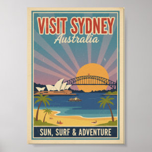 Vintage Retro Sydney Australien Reiseplakat Poster