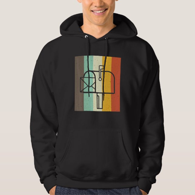 Vintage Retro-Theme Postfachbuchautoren-Postleitza Hoodie (Vorderseite)