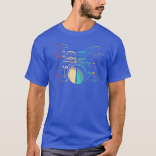 Vintage Retro Trommeln Sticks Trommler T-Shirt