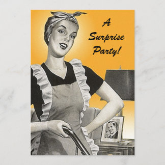 Vintage Retro Überraschung Geburtstagsparty Einlad Einladung