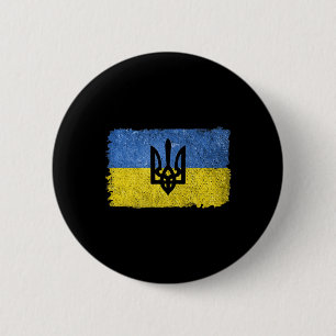 Vintage Retro Ukraine Ukrainische Flagge Stolz Pat Button