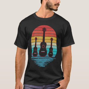 Vintage Retro Ukulele Spieler Musik Grafik T-Shirt