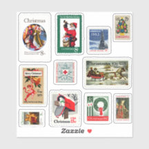 Vintage Retro-US-Weihnachtspostenmarken-Set