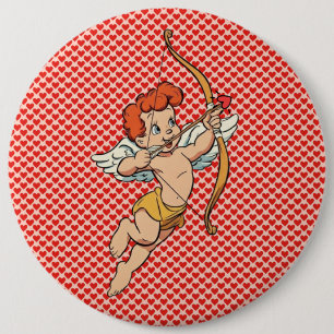 Vintage/Retro-Valentinstag-Cupid Button