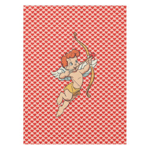 Vintage/retro Valentinstag Cupido Tischdecke