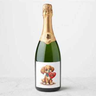 Vintage Retro Valentinstag Welpe Hund Valentinstag