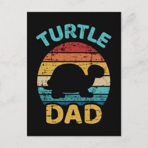Vintage Retro Vater-Tags-Geschenk für Schildkröten Postkarte