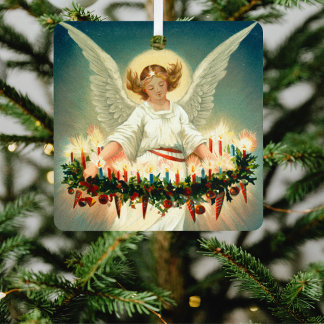 Vintage Retro viktorianischer christlicher Weihnac Ornament Aus Metall