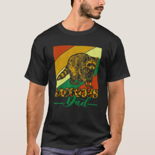 Vintage Retro Waschbär Vater Leopard Waschbär Vate T-Shirt