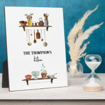 Vintage Retro Wasserfarben Küchenutensilien