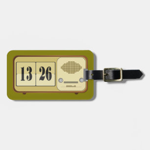 Vintage-Retro-Wecker-Radio Gepäckanhänger