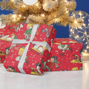 Vintage Retro Weihnachten Geschenkpapier