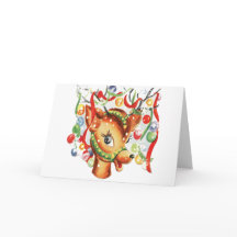Vintage Retro Weihnachten Rentier Konfetti