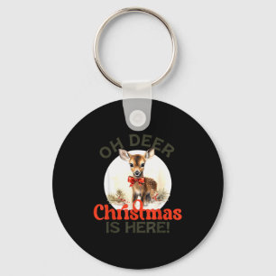 Vintage Retro Weihnachten Rentiere Oh Hirsch Weihn Schlüsselanhänger