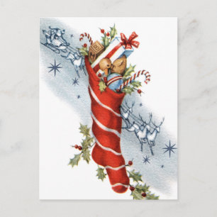 Vintage Retro Weihnachten Santa Feiertag Postkarte
